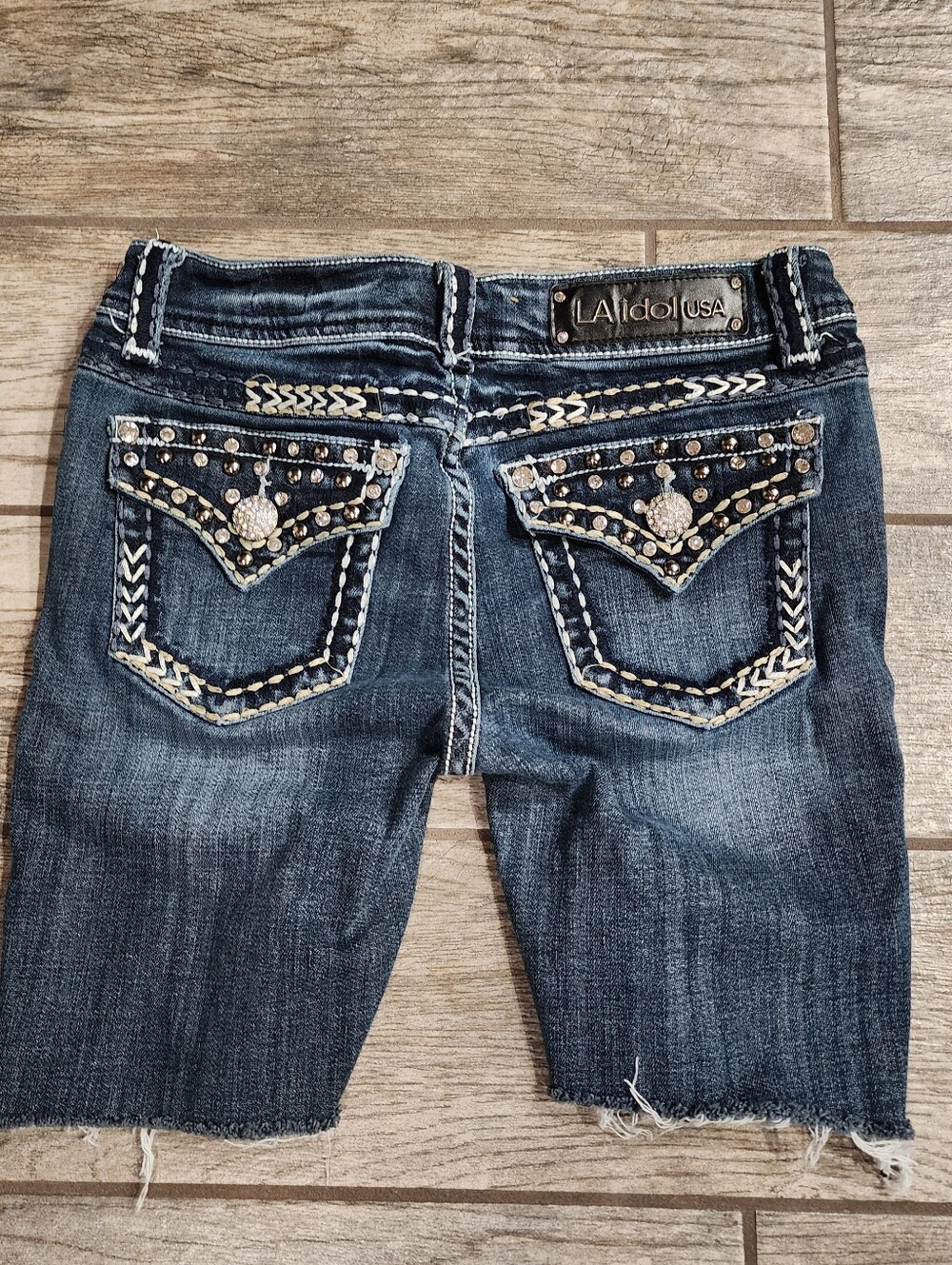 Y2K Glam Rhinestone Embellished LA Idol Bermuda Shorts